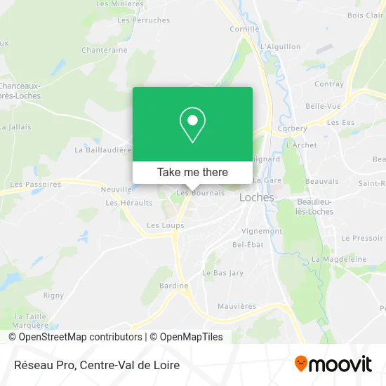 Réseau Pro map