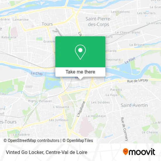 Vinted Go Locker map