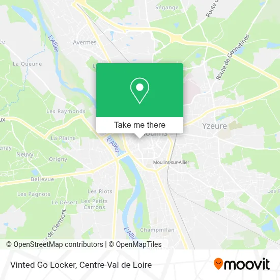 Vinted Go Locker map