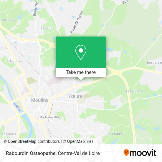 Rabourdin Osteopathe map