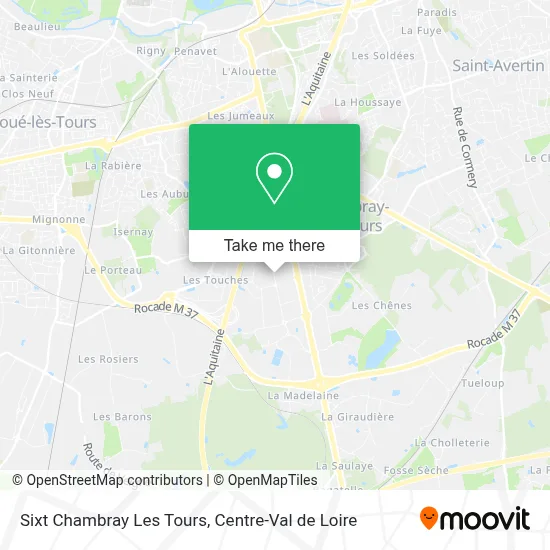 Sixt Chambray Les Tours map