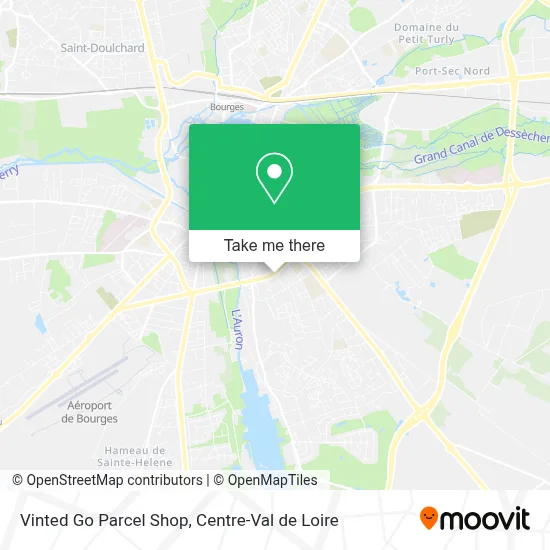 Vinted Go Parcel Shop map