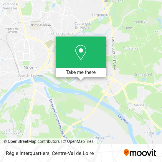 Régie Interquartiers map