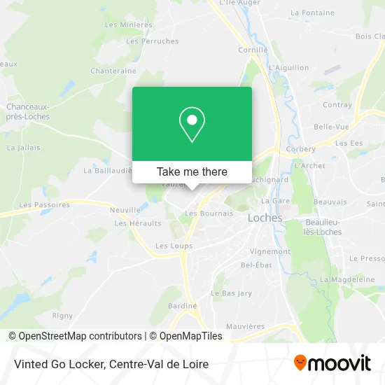 Vinted Go Locker map