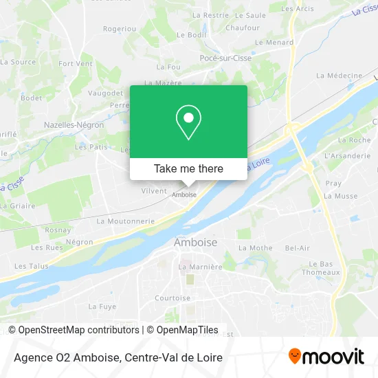Agence O2 Amboise map