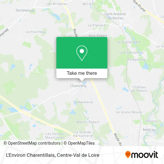 L'Environ Charentillais map