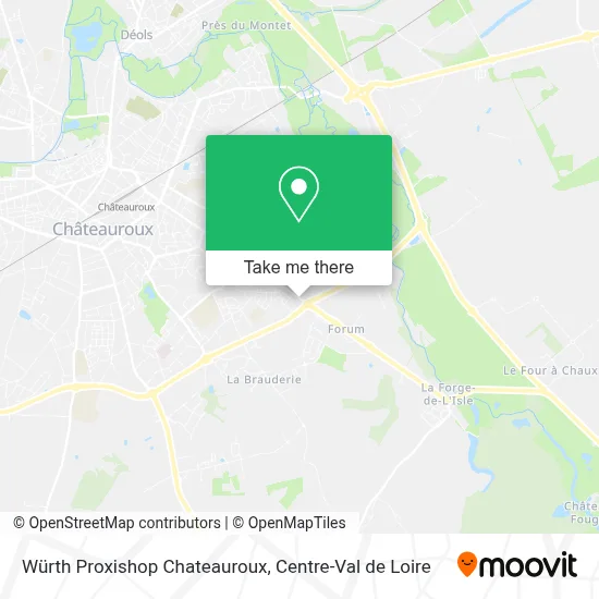 Würth Proxishop Chateauroux map