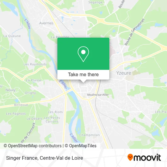 Singer France map