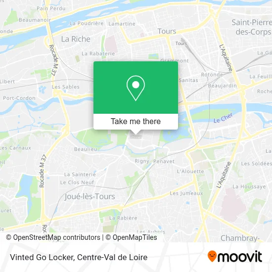 Vinted Go Locker map