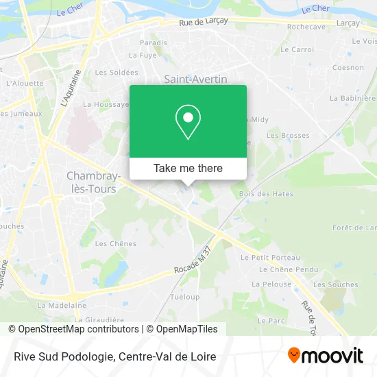 Rive Sud Podologie map