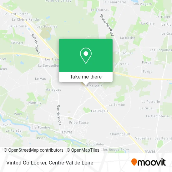 Vinted Go Locker map