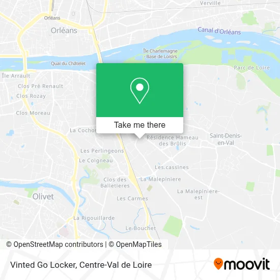 Vinted Go Locker map