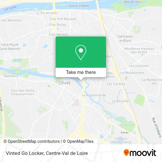 Vinted Go Locker map