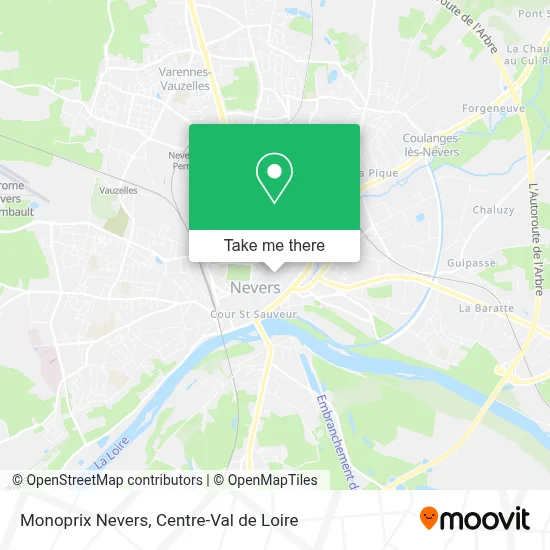 Monoprix Nevers map