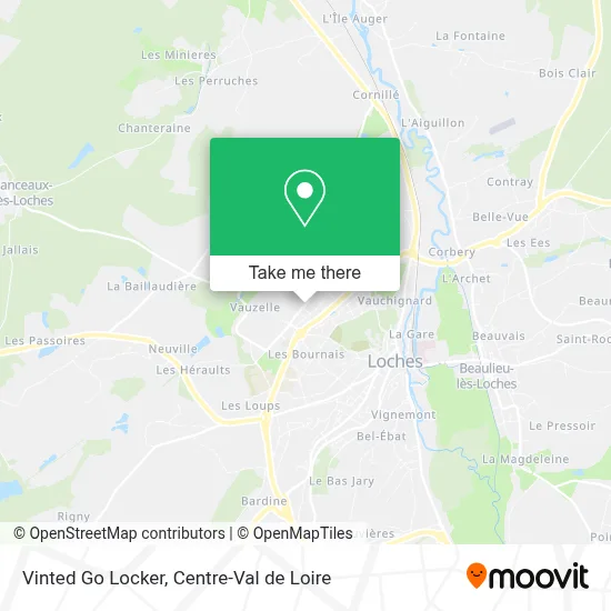 Vinted Go Locker map