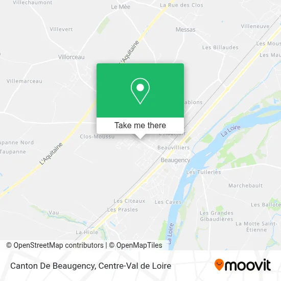 Canton De Beaugency map