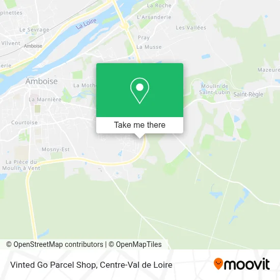 Vinted Go Parcel Shop map