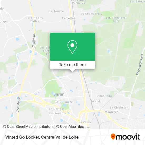 Vinted Go Locker map