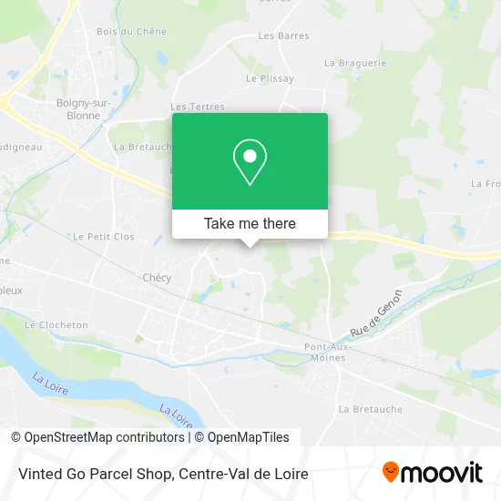 Vinted Go Parcel Shop map
