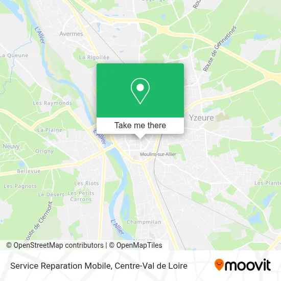 Service Reparation Mobile map