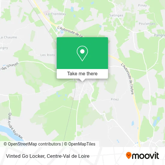 Vinted Go Locker map