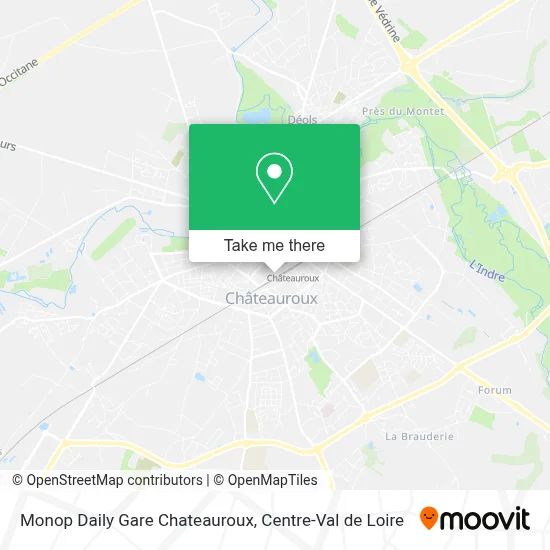 Monop Daily Gare Chateauroux map