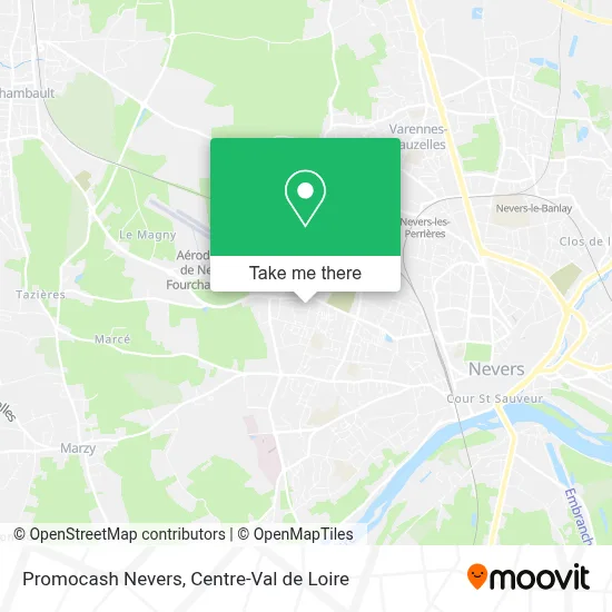 Promocash Nevers map
