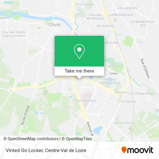 Vinted Go Locker map