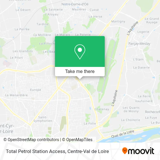 Total Petrol Station Access map