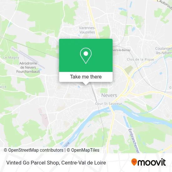 Vinted Go Parcel Shop map