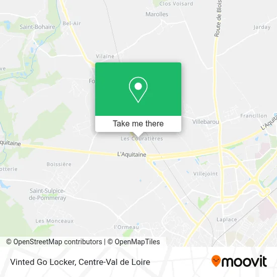 Vinted Go Locker map