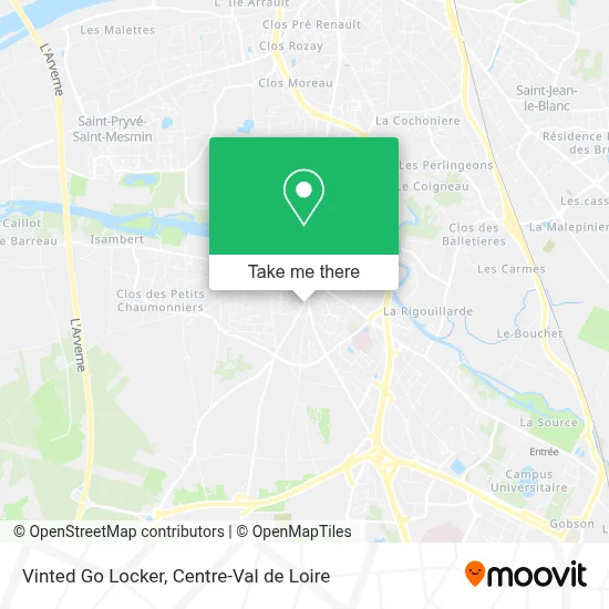 Vinted Go Locker map