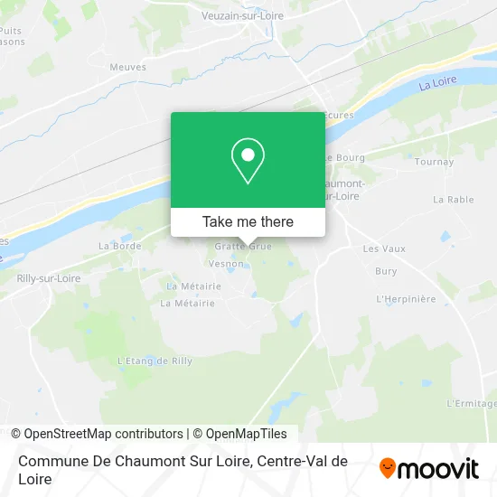 Commune De Chaumont Sur Loire map