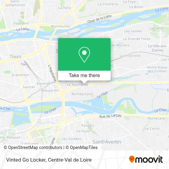 Vinted Go Locker map