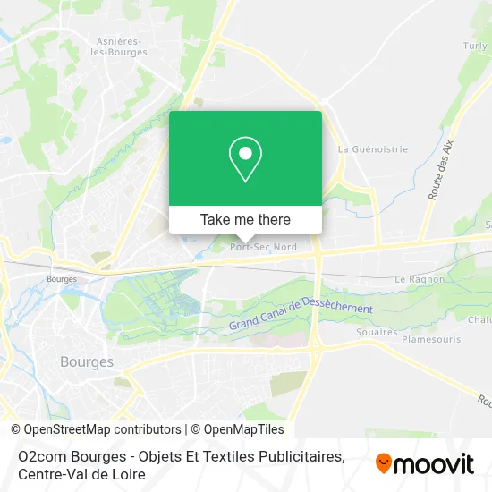 O2com Bourges - Objets Et Textiles Publicitaires map