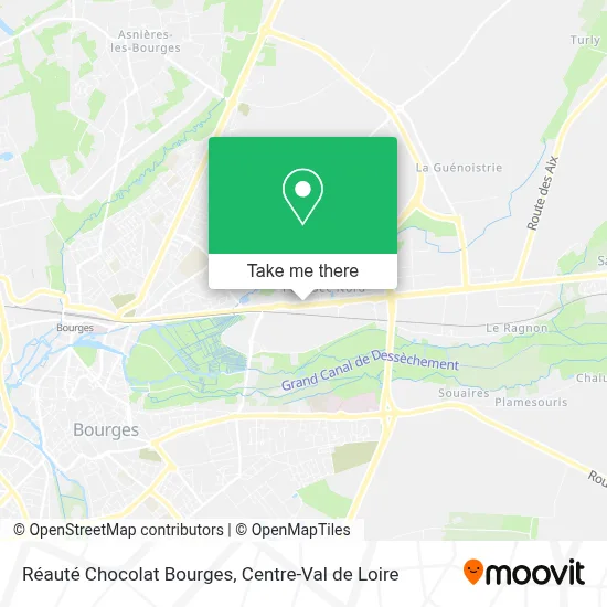 Réauté Chocolat Bourges map