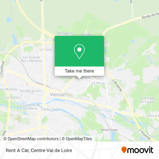 Rent A Car map