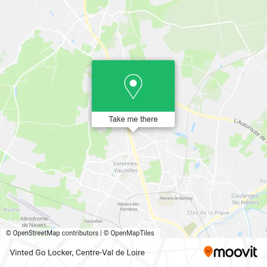 Vinted Go Locker map