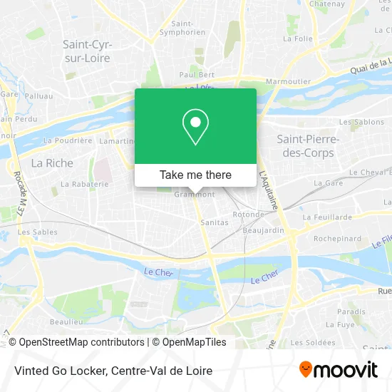 Vinted Go Locker map