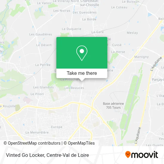 Vinted Go Locker map