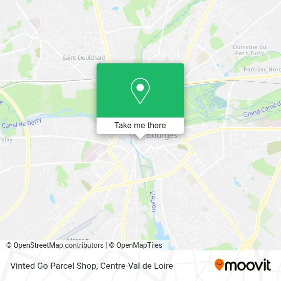 Vinted Go Parcel Shop map