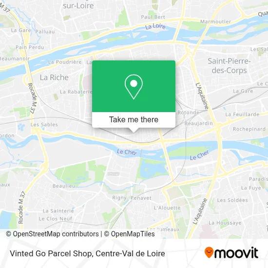 Vinted Go Parcel Shop map