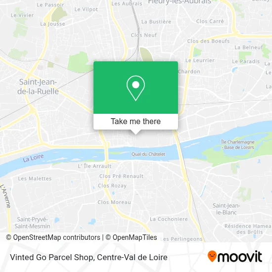Vinted Go Parcel Shop map