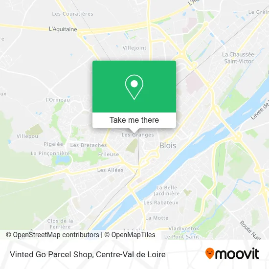 Vinted Go Parcel Shop map