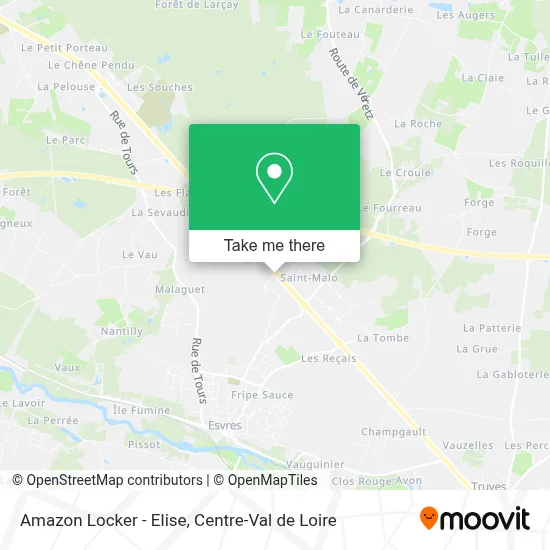 Amazon Locker - Elise map