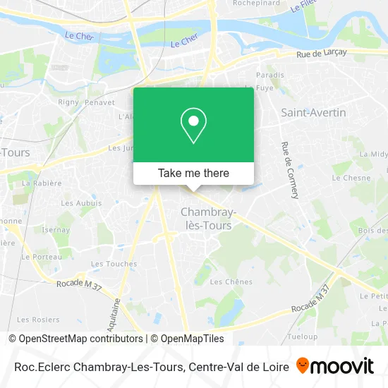 Roc.Eclerc Chambray-Les-Tours map