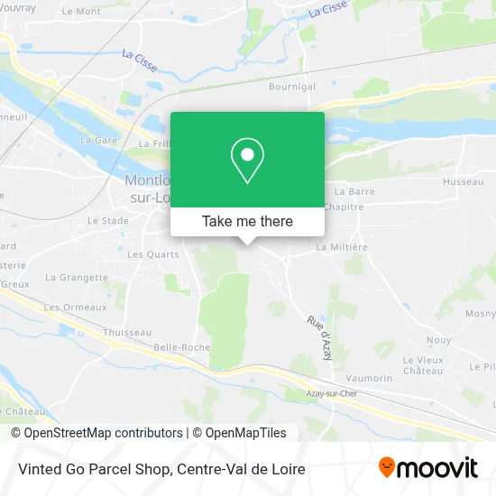 Vinted Go Parcel Shop map