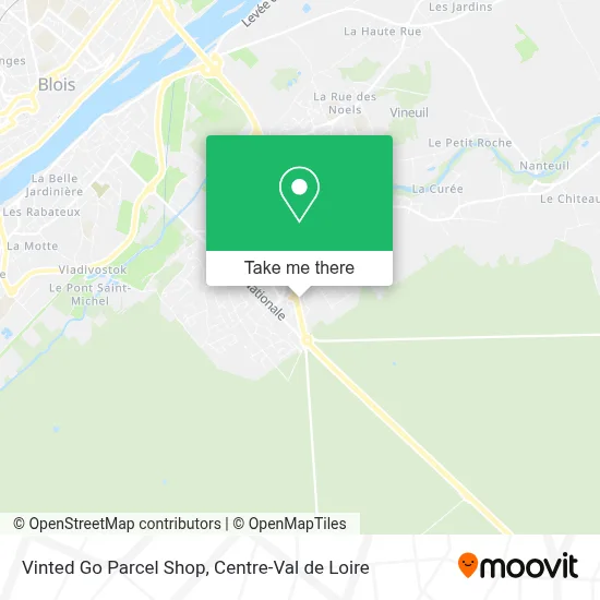 Vinted Go Parcel Shop map