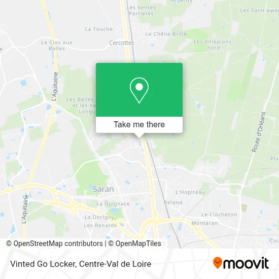 Vinted Go Locker map