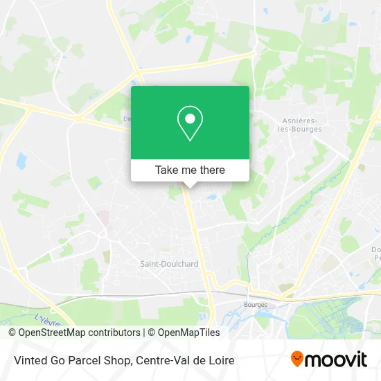 Vinted Go Parcel Shop map